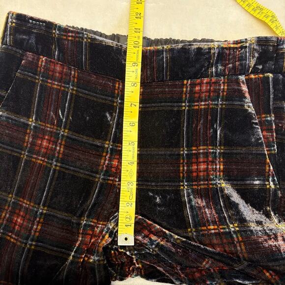 J. Crew Pull On Easy Velvet Pants Stewart Tartan Plaid Size 6 - Picture 14 of 15